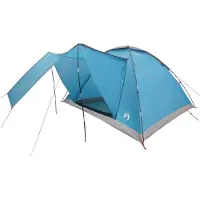 vidaXL Kamperen tent 6-persoons Blauw Polyester en Staal