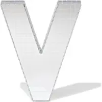 HEMA Discoletter V 10x9x10cm (zilver)