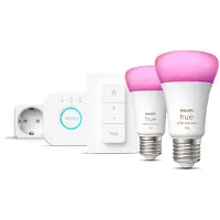 Philips OP=OP Hue Ambience starterset 2x + bridge + dimmer + stopcontact | E27