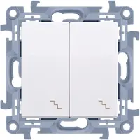 Kontakt-Simon Contactdoos Simon CW6/2.01/11, kunststof, wit, IP20, IP44, 250 V, 10 A, 77 mm