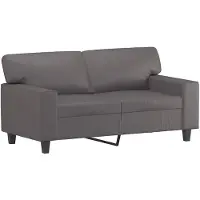 vidaXL Tweezitsbank 120 cm kunstleer grijs