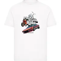 Mister tee Shirt 'Choose Your Ride 5 Stars' rood / zwart / wit