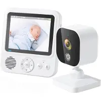 Melitt 2,8 Inch Draadloze Babyfoon met Camera, Audio, 2-Weg-Spraak, Video, Babyfoon, IPS-Scherm, Baby-Videofoon, Baby-Nanny EU-Stekker