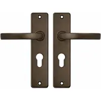 Griff Meister Deurkrukken Edge kruk Blok PC55 Brons