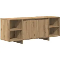 vidaXL Tv-meubel 130x35x50 cm bewerkt hout artisanaal eikenkleur