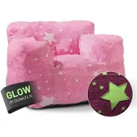 DS Produkte Kinder Zitzak – Glow-in-the-Dark Sterren Design, Indoor Kindersofa, Zacht & Onderhoudsvriendelijk, 68×70×60 cm
