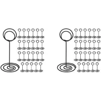 Semoic 48 Pack Tafelnummer Houder Bruiloft Tafel Naam Kaarthouder Clips Foto Memo Notitie Foto Stand (Zwart)