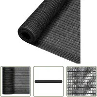 The Living Store HDPE privacenet - 1.8 x 25 m - 150 g/m² - antraciet - UV-bestendig