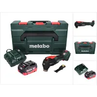 Metabo Multifunctioneel elektrisch gereedschap, MT 18 LTX BL QSL Accu Multitool 18 V Brushless Starlock Plus + 1x accu 8.0 Ah + lader + m