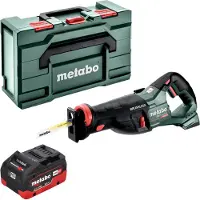 Metabo Sabelzaag, SSEP 18 LT BL accu reciprozaag 18 V 32 mm borstelloos + 1x LiHD accu 8.0 Ah + metabox - zonder