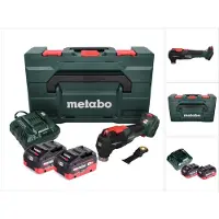 Metabo Multifunctioneel elektrisch gereedschap, MT 18 LTX BL QSL Accu Multitool 18 V Brushless Starlock Plus + 2x Accu 8.0 Ah + Lader + m