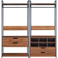 En.casa Kledingkast Larem open kast set van 2 totale lengte 168 cm set 6 []