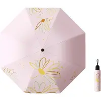 VHV -Compacte Reisparaplu met UV-Bescherming UPF 50+ - Windbestendige Paraplu met Stijlvol Bloemendesign - Lichtgewicht Zon en Regen Parasol voor Dames - Waterdicht