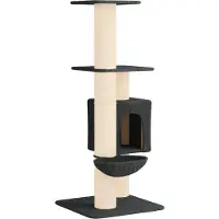 Syfax Kattenboom met sisal krabpalen Donkergrijs 137 cm