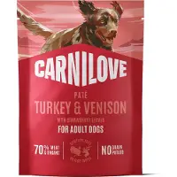 Carnilove 12x300 gr pouch turkey / venison / strawberry leaves hondenvoer