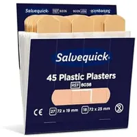 Salvequick navulling 6036, plastic pleisters, doosje van 6 navullingen - navulling voor pleisterautomaat