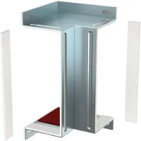 OBO inbouwdoos voor wandmontage en inbouw in valse plafonds, type 1025, voor plafondmontage, afmetingen 100x250 mm, verzinkt