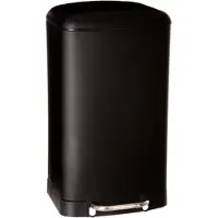 5five Simply Smart Vuilnisemmer Metaal - Zwart - 35 x 32 x 62 cm - 30 l