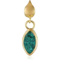 Cavill - Zilveren Hanger 925 Sterling Zilver 18K Goud Verguld - 1,4 ct Marquise geslepen Dioptaas - Bezel Zetting - Elegante, Stijlvolle Sieraden