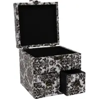 Sf Decor Bewarings-Box Zwart Hout 15 X 15 X 15 cm