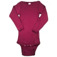 Engel - Baby-Body Langarm Mit Druckverschluss Schulter - Merino-ondergoed 86/92, purper