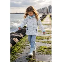 Ducksday - Winterjas - Kinderen - Waterdicht - Ademend - 3 in 1 jas - Unisex - Wit - Lichtblauw- Jackie - Maat 110/116 - 6 jaar