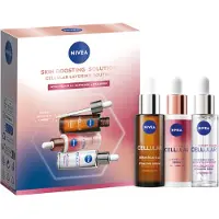 Nivea Skin Boosting Solution Skincare Trial Geschenkset Vrouwen - Anti-Age Skincare - Cadeaupakket Verjaardag Vrouw - 3x Serum
