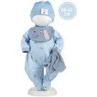 Llorens M741-20 Babybadje voor pop, nieuw, geschikt voor poppen van 40-42 cm, met accessoires