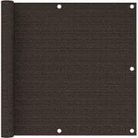 vidaXL Balkonscherm 90x400 cm HDPE bruin