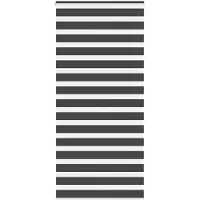 vidaXL Zebra rolgordijn 110x200 cm stofbreedte 105,9 cm zwart
