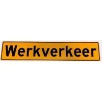 Avery Dennison Sticker WERKVERKEER op magneet Klasse 3 | 600 x 96 mm