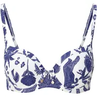 Lingadore Bikinitop blauw / wit