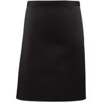 Premier Unisex Volwassenencollectie Halflang Taille Schort (Zwart)