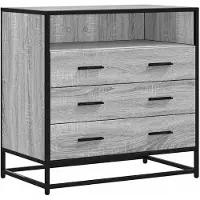 vidaXL Ladekast 70x41x70 cm bewerkt hout grijs sonoma eikenkleurig