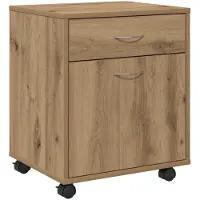 vidaXL Rolkast 45x38x54 cm bewerkt hout artisanaal eikenkleur