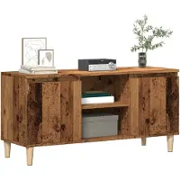 vidaXL Tv-meubel 102x35x50 cm bewerkt hout oud houtkleurig