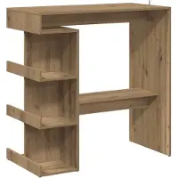 vidaXL Bartafel met opbergrek 100x48x101,5 cm artisanaal eikenkleurig