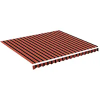 vidaXL Vervangingsdoek voor luifel 400x350 cm polyester oranje en bruin
