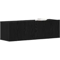vidaXL TV Kast 100 x 30 x 30 cm Zwart Eiken Bewerkt hout
