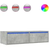 vidaXL Tv-meubel met LED-verlichting 100X35,5x25 cm betongrijs