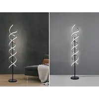 TRIO Design vloerlamp Sequence geborsteld metaal