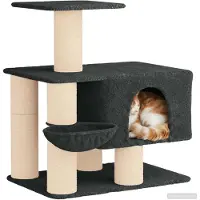 Syfax Kattenboom met sisal krabpalen Donkergrijs 96 cm