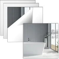 TIM. TIM Plakspiegel Rechthoek - Passpiegel Deur - Zelfklevende Spiegel 4 Stuks- plakspiegel Vierkant – Spiegelfolie – 30x30cm - Transparant - 3cm x 30cm x 1cm; 0.7 kg