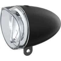 Spanninga Retro fietskoplamp - 15 Lux - zwart - nostalgisch design - inclusief batterijen