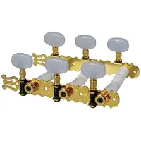 Boston 129-G Machine Heads voor Klassieke Gitaar - Nylon Schacht, Goud, Parelmoeren Knoppen