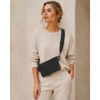 Zebra trends Lisa Crossbody Tasje - Voor Festival - Fanny Pack met Afneembare Heupband - Zwart