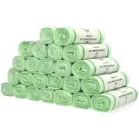 123schoon Aanbieding: 24x Bio composteerbare zak 60 liter 60x80cm (24 rollen - 10 stuks)
