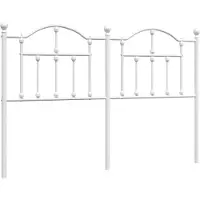 vidaXL Vervangend hoofdbord 135 cm metaal wit