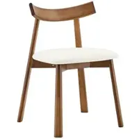 STILVORA Eetkamerstoelen Set Van 2 - Ergonomische Rugleuning En Gepolsterde Zitting - Voor Eetkamer En Keuken - Hout - Wit En Bruin