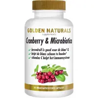 Golden naturals Cranberry & probiotica (60 capsules)